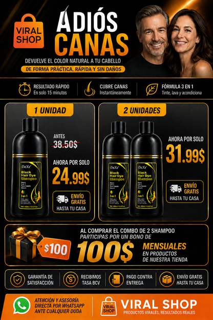 Shampoo Cubre Canas "Adiós canas"